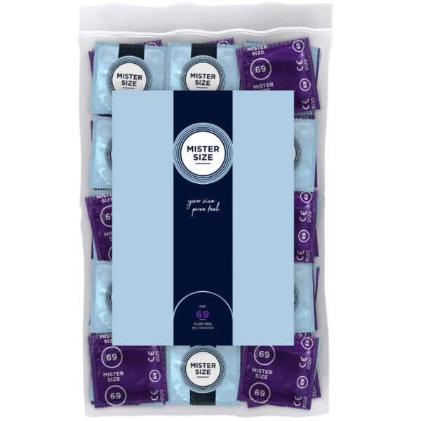 Imagen del artículo erótico MISTER SIZE - PRESERVATIVOS TALLA XXXL 69 MM (100 UNIDADES) de MISTER SIZE en la sección PRESERVATIVOS |Todos los tamaños de cajas|Cajas de 30 a 288 de Millenial Sexshop.
