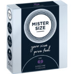 Imagen del artículo erótico MISTER SIZE - PRESERVATIVOS TALLA XXXL 69 MM (3 UNIDADES) de MISTER SIZE en la sección PRESERVATIVOS |Todos los tamaños de cajas|Cajas de 3 de Millenial Sexshop.