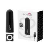 Imagen del artículo erótico MORESSA - NIX POTENTE VIBRADOR MULTI JUEGOS CONTROL REMOTO NEGRO de MORESSA en la sección JUGUETES BIENESTAR |Juguetes para Mujeres|Estimuladores de Millenial Sexshop.