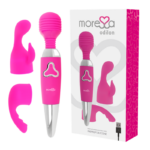 Imagen del artículo erótico MORESSA - ODILON WAND POTENTE MOTOR MAS DOS CABEZALES PREMIUM SILICONE RECARGABLE de MORESSA en la sección JUGUETES BIENESTAR |Vibradores|Vibrador WAND de Millenial Sexshop.