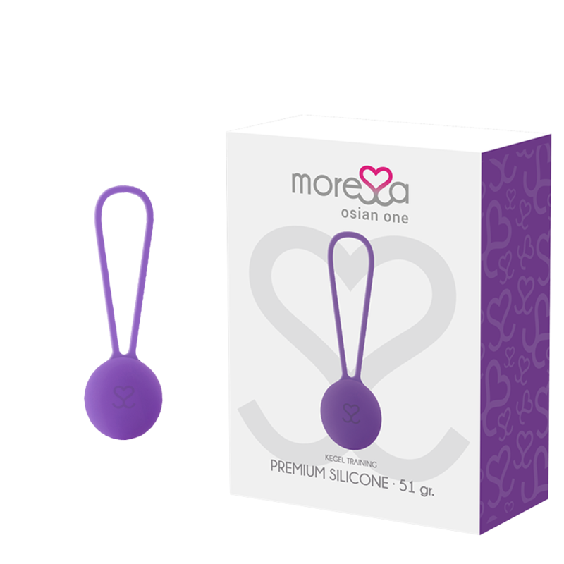 Imagen del artículo erótico MORESSA - OSIAN ONE ENTRENAMIENTO SUELO PELVICO 51gr PREMIUM SILICONA LILA de MORESSA en la sección JUGUETES BIENESTAR |Juguetes para Mujeres|Bolas Chinas|Bolas Silicona de Millenial Sexshop.