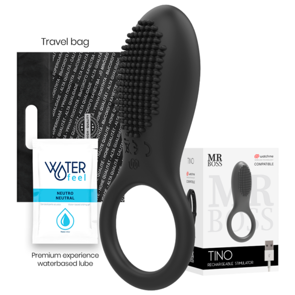 Imagen del artículo erótico MR BOSS - TINO ANILLO ESTIMULADOR COMPATIBLE CON WATCHME WIRELESS TECHNOLOGY de MR. BOSS en la sección JUGUETES BIENESTAR |Vibradores|Vibradores control remoto de Millenial Sexshop.