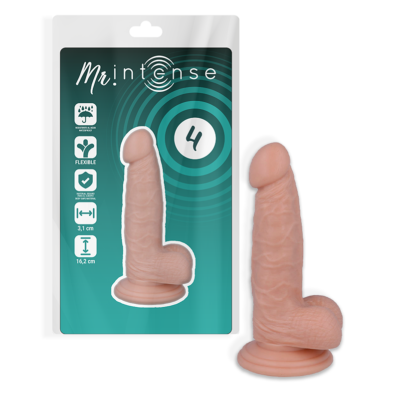Imagen del artículo erótico MR INTENSE - 4 PENE REALÍSTICO 16.2 CM -O- 3.1 CM de MR. INTENSE en la sección JUGUETES BIENESTAR |Dildos sin Vibración|Penes realisticos de Millenial Sexshop.