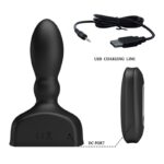 MR PLAY - PLUG ANAL HINCHABLE NEGRO CONTROL REMOTO - Imagen 3