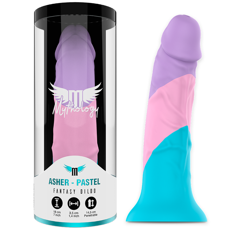Imagen del artículo erótico MYTHOLOGY - ASHER PASTEL DILDO de MYTHOLOGY FANTASY DILDO en la sección JUGUETES BIENESTAR |Juguetes para Hombres|Masturbadores varios de Millenial Sexshop.