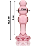 NEBULA SERIES BY IBIZA - MODELO 1 PLUG CRISTAL ROSA 10.5 CM -O- 3 CM - Imagen 3