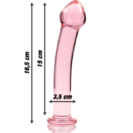 NEBULA SERIES BY IBIZA - MODELO 11 DILDO CRISTAL ROSA 16 CM -O- 3 CM - Imagen 3