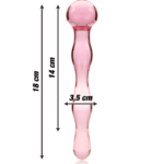 NEBULA SERIES BY IBIZA - MODELO 13 DILDO CRISTAL ROSA 18 CM -O- 3.5 CM - Imagen 3