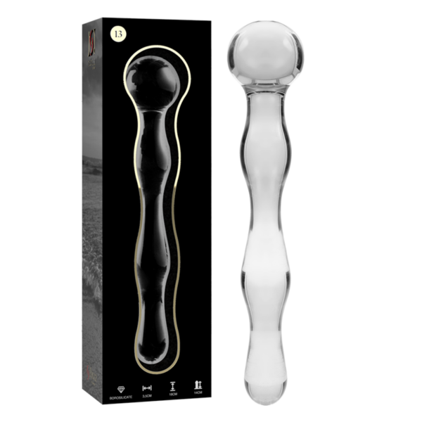 Imagen del artículo erótico NEBULA SERIES BY IBIZA - MODELO 13 DILDO CRISTAL TRANSPARENTE 18 CM -O- 3.5 CM de NEBULA SERIES BY IBIZA en la sección JUGUETES BIENESTAR |Dildos sin Vibración de Millenial Sexshop.