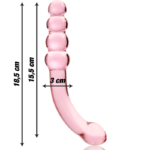 NEBULA SERIES BY IBIZA - MODELO 14 DILDO CRISTAL ROSA 18.5 CM -O- 3 CM - Imagen 3