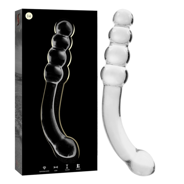 Imagen del artículo erótico NEBULA SERIES BY IBIZA - MODELO 14 DILDO CRISTAL TRANSPARENTE 18.5 CM -O- 3 CM de NEBULA SERIES BY IBIZA en la sección JUGUETES BIENESTAR |Dildos sin Vibración de Millenial Sexshop.