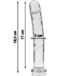 NEBULA SERIES BY IBIZA - MODELO 16 DILDO CRISTAL TRANSPARENTE 18.5 CM -O- 3 CM - Imagen 3