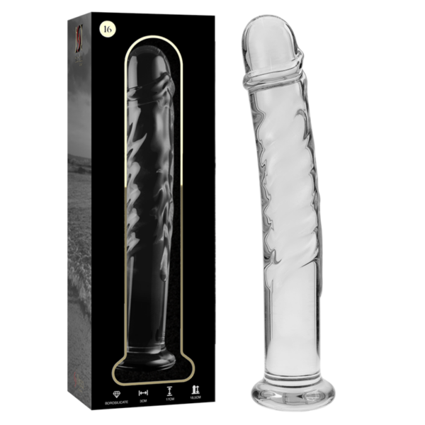 Imagen del artículo erótico NEBULA SERIES BY IBIZA - MODELO 16 DILDO CRISTAL TRANSPARENTE 18.5 CM -O- 3 CM de NEBULA SERIES BY IBIZA en la sección JUGUETES BIENESTAR |Dildos sin Vibración de Millenial Sexshop.