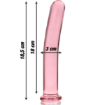 NEBULA SERIES BY IBIZA - MODELO 17 DILDO CRISTAL ROSA 18.5 CM -O- 3 CM - Imagen 3