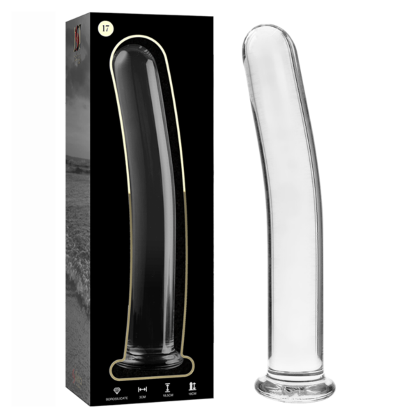 Imagen del artículo erótico NEBULA SERIES BY IBIZA - MODELO 17 DILDO CRISTAL TRANSPARENTE 18.5 CM -O- 3 CM de NEBULA SERIES BY IBIZA en la sección JUGUETES BIENESTAR |Dildos sin Vibración de Millenial Sexshop.