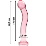 NEBULA SERIES BY IBIZA - MODELO 18 DILDO CRISTAL ROSA 18.5 CM -O- 3.5 CM - Imagen 3