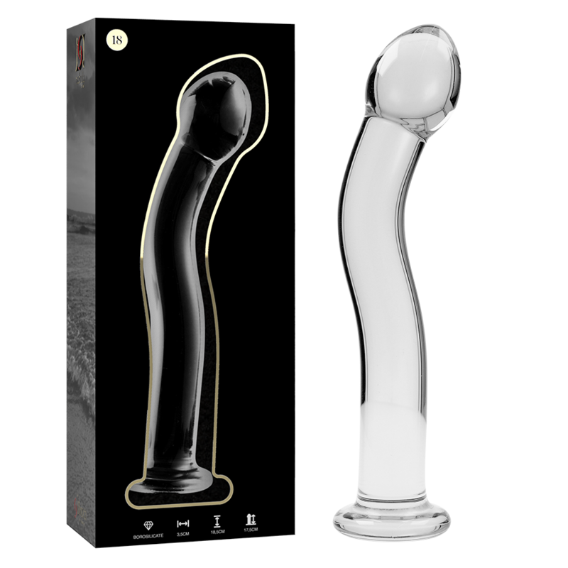 Imagen del artículo erótico NEBULA SERIES BY IBIZA - MODELO 18 DILDO CRISTAL TRANSPARENTE 18.5 CM -O- 3.5 CM de NEBULA SERIES BY IBIZA en la sección JUGUETES BIENESTAR |Dildos sin Vibración de Millenial Sexshop.