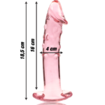 NEBULA SERIES BY IBIZA - MODELO 19 DILDO CRISTAL ROSA 18.5 CM -O- 4 CM - Imagen 3