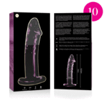 NEBULA SERIES BY IBIZA - MODELO 19 DILDO CRISTAL ROSA 18.5 CM -O- 4 CM - Imagen 4