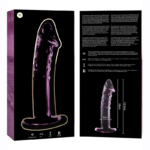 NEBULA SERIES BY IBIZA - MODELO 19 DILDO CRISTAL ROSA 18.5 CM -O- 4 CM - Imagen 6