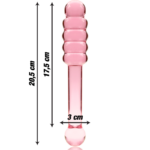 NEBULA SERIES BY IBIZA - MODELO 20 DILDO CRISTAL ROSA 20.5 CM -O- 3 CM - Imagen 3