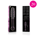 NEBULA SERIES BY IBIZA - MODELO 20 DILDO CRISTAL ROSA 20.5 CM -O- 3 CM - Imagen 4