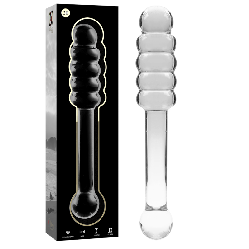 Imagen del artículo erótico NEBULA SERIES BY IBIZA - MODELO 20 DILDO CRISTAL TRANSPARENTE 20.5 CM -O- 3 CM de NEBULA SERIES BY IBIZA en la sección JUGUETES BIENESTAR |Dildos sin Vibración de Millenial Sexshop.