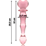 NEBULA SERIES BY IBIZA - MODELO 21 DILDO CRISTAL ROSA 20.5 CM -O- 3.5 CM - Imagen 3
