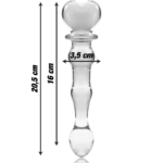 NEBULA SERIES BY IBIZA - MODELO 21 DILDO CRISTAL TRANSPARENTE 20.5 CM -O- 3.5 CM - Imagen 3
