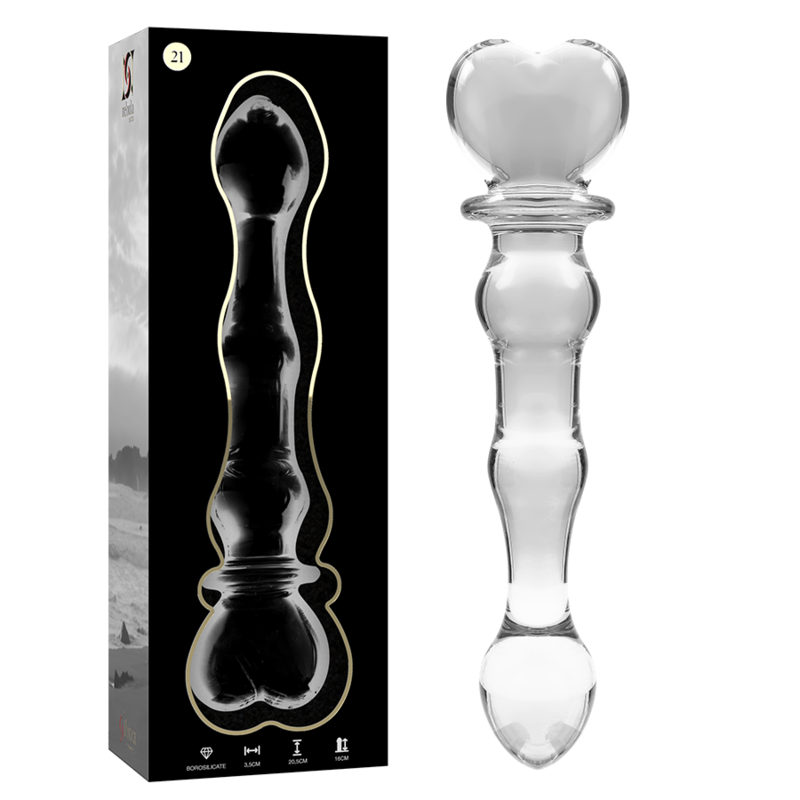 Imagen del artículo erótico NEBULA SERIES BY IBIZA - MODELO 21 DILDO CRISTAL TRANSPARENTE 20.5 CM -O- 3.5 CM de NEBULA SERIES BY IBIZA en la sección JUGUETES BIENESTAR |Dildos sin Vibración de Millenial Sexshop.