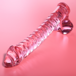 NEBULA SERIES BY IBIZA - MODELO 23 DILDO CRISTAL ROSA 21.5 CM -O- 4 CM - Imagen 2