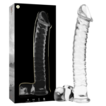 Imagen del artículo erótico NEBULA SERIES BY IBIZA - MODELO 23 DILDO CRISTAL TRANSPARENTE 21.5 CM -O- 4 CM de NEBULA SERIES BY IBIZA en la sección JUGUETES BIENESTAR |Dildos sin Vibración de Millenial Sexshop.