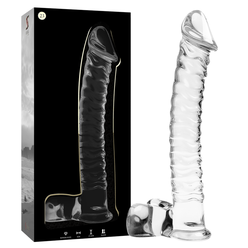 Imagen del artículo erótico NEBULA SERIES BY IBIZA - MODELO 23 DILDO CRISTAL TRANSPARENTE 21.5 CM -O- 4 CM de NEBULA SERIES BY IBIZA en la sección JUGUETES BIENESTAR |Dildos sin Vibración de Millenial Sexshop.