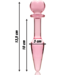 NEBULA SERIES BY IBIZA - MODELO 7 PLUG CRISTAL ROSA 13.5 CM -O- 3 CM - Imagen 3