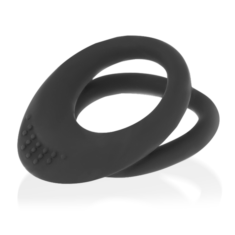 Imagen del artículo erótico OHMAMA FETISH - DOBLE ANILLO SILICONA 3.5 CM /4.5 CM de OHMAMA FETISH en la sección JUGUETES BIENESTAR |Juguetes para Hombres|Accesorios para el pene|Anillos Pene|Anillos sin vibración de Millenial Sexshop.