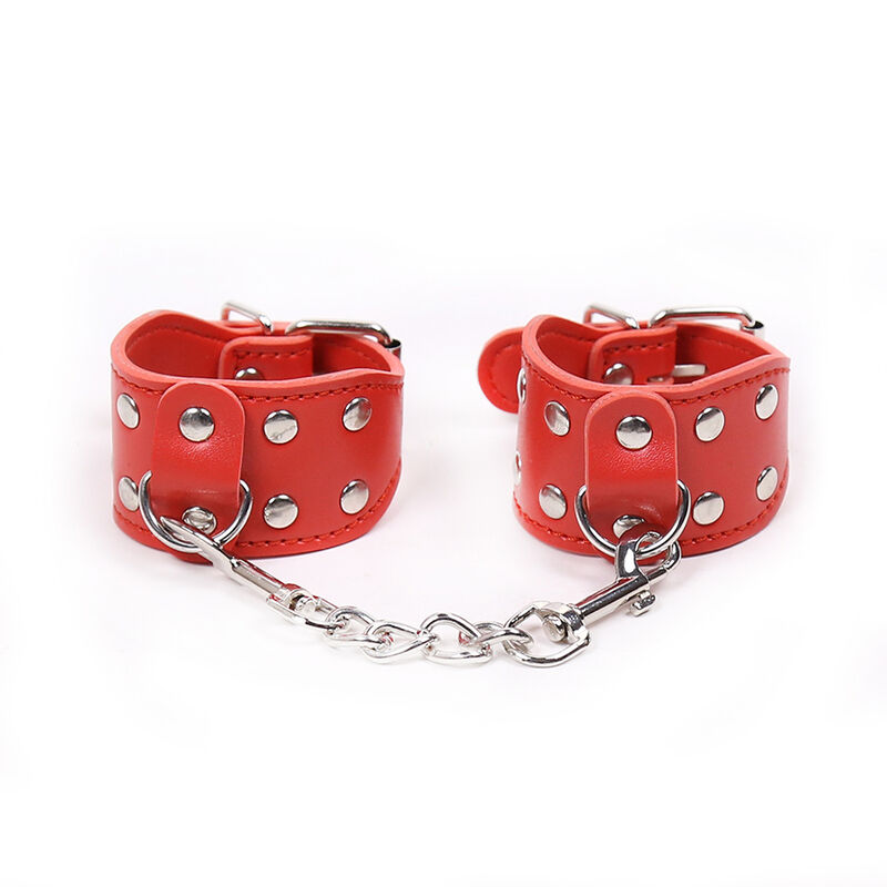Imagen del artículo erótico OHMAMA FETISH - ESPOSAS AJUSTABLES CON CADENA METALICA de OHMAMA FETISH en la sección BDSM & BONDAGE |Bondage|Esposas de Millenial Sexshop.