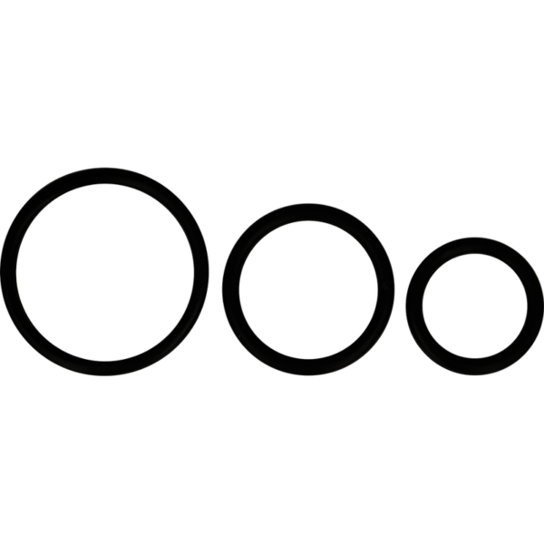 Imagen del artículo erótico OHMAMA - SET 3 ANILLOS DE SILICONA NEGRO de OHMAMA en la sección JUGUETES BIENESTAR |Juguetes para Hombres|Accesorios para el pene|Anillos Pene|Anillos sin vibración de Millenial Sexshop.