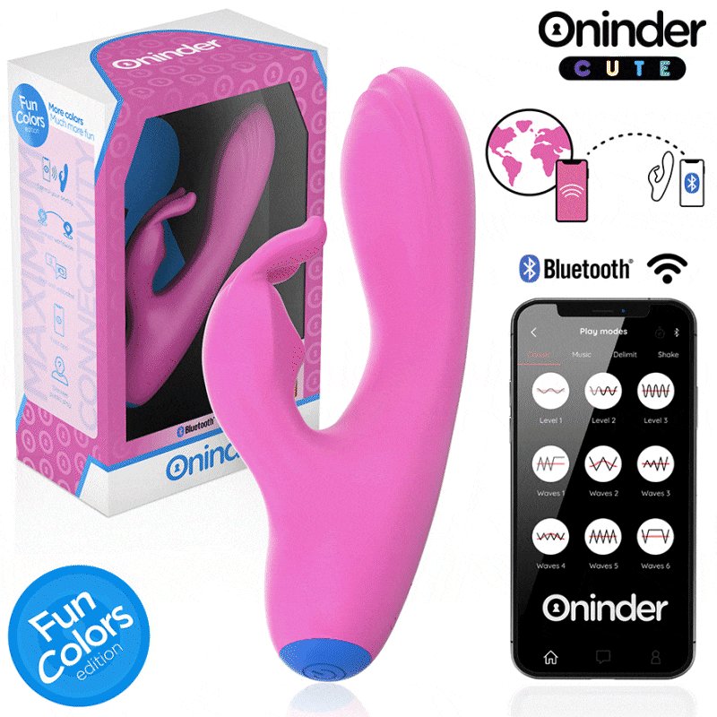 Imagen del artículo erótico ONINDER CUTE - LOVE BUNNY VIBRADOR PUNTO G Y CLÍTORIS - APP MUNDIAL GRATUITA de ONINDER CUTE en la sección JUGUETES BIENESTAR |Vibradores|Vibradores con APP de Millenial Sexshop.