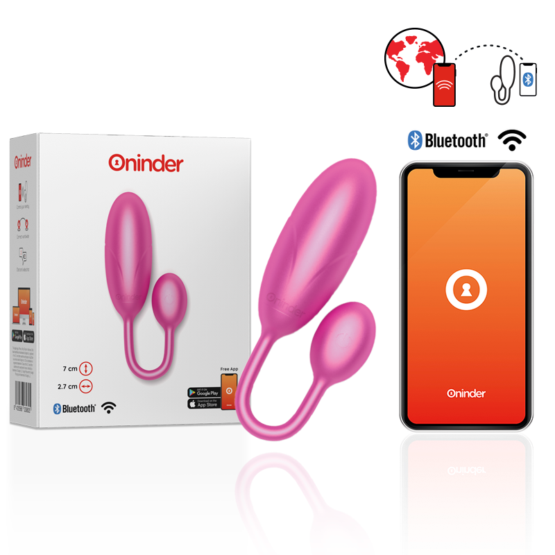 Imagen del artículo erótico ONINDER - DENVER HUEVO VIBRADOR ROSA 7 X 2.7 CM - APP GRATUITA de ONINDER en la sección JUGUETES BIENESTAR |Vibradores|Vibradores con APP de Millenial Sexshop.