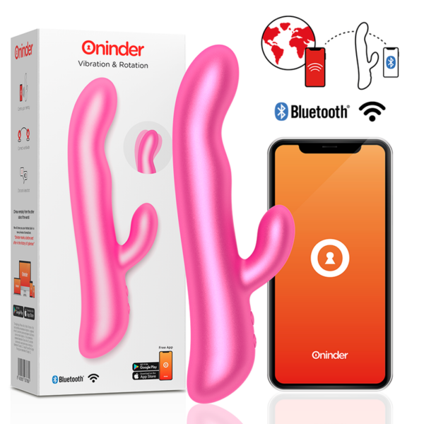 Imagen del artículo erótico ONINDER - OSLO VIBRACIÓN Y ROTACIÓN ROSA - APLICACIÓN GRATUITA de ONINDER en la sección JUGUETES BIENESTAR |Vibradores|Vibradores con APP de Millenial Sexshop.