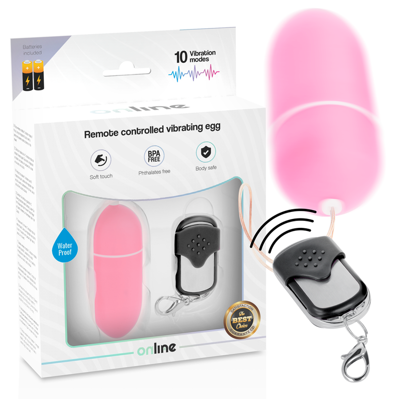 Imagen del artículo erótico ONLINE - HUEVO VIBRADOR CONTROL REMOTO L ROSA de ONLINE en la sección JUGUETES BIENESTAR |Vibradores|Vibradores control remoto de Millenial Sexshop.