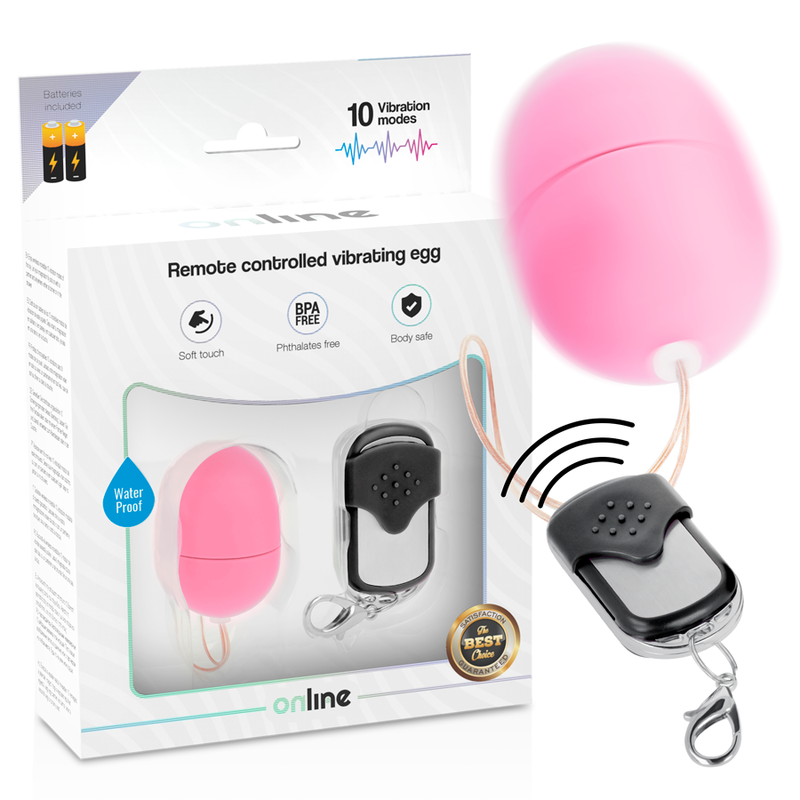Imagen del artículo erótico ONLINE - HUEVO VIBRADOR CONTROL REMOTO S ROSA de ONLINE en la sección JUGUETES BIENESTAR |Vibradores|Vibradores control remoto de Millenial Sexshop.