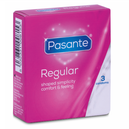 Imagen del artículo erótico PASANTE - CONDOM GAMA REGULAR 3 UNIDADES de PASANTE en la sección PRESERVATIVOS |Normales de Millenial Sexshop.