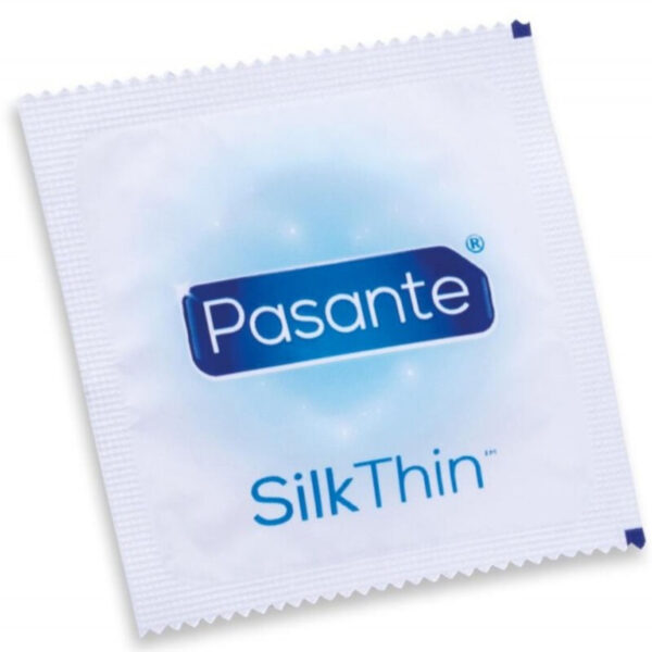 Imagen del artículo erótico PASANTE - PRESERVATIVO SILK THIN MS FINO 144 UNIDADES de PASANTE en la sección PRESERVATIVOS |Todos los tamaños de cajas|Cajas de 30 a 288 de Millenial Sexshop.