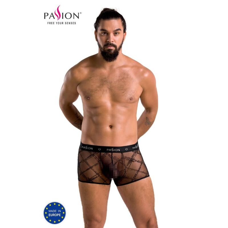 Imagen del artículo erótico PASSION - 032 SHORT JAMES NEGRO S/M de PASSION MEN en la sección MODA & LENCERÍA|Lencería Hombre|Boxers de Millenial Sexshop.