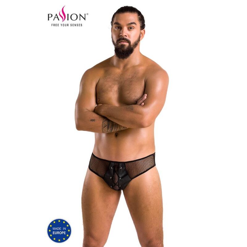 Imagen del artículo erótico PASSION - 035 SLIP RICHARD NEGRO S/M de PASSION MEN en la sección MODA & LENCERÍA|Lencería Hombre|Slips de Millenial Sexshop.