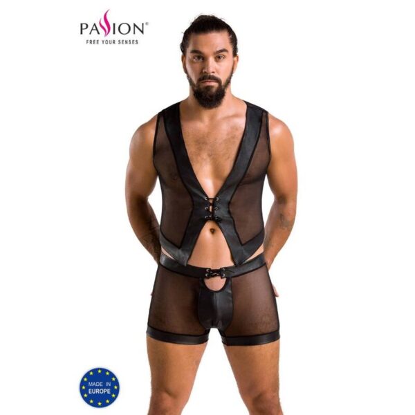 Imagen del artículo erótico PASSION - 053 SET WILLIAM NEGRO S/M de PASSION MEN en la sección MODA & LENCERÍA|Lencería Hombre|Packs Lencería Masculina de Millenial Sexshop.