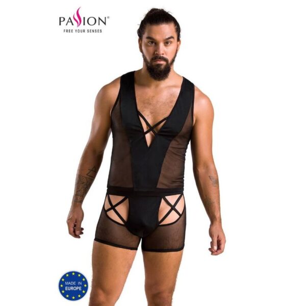 Imagen del artículo erótico PASSION - 054 SET OSCAR NEGRO S/M de PASSION MEN en la sección MODA & LENCERÍA|Lencería Hombre|Packs Lencería Masculina de Millenial Sexshop.