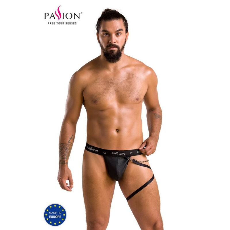 Imagen del artículo erótico PASSION - 058 TANGA BILL NEGRO S/M de PASSION MEN en la sección MODA & LENCERÍA|Lencería Hombre|Tangas de Millenial Sexshop.