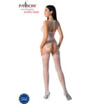 PASSION - BS095 BODYSTOCKING BLANCO TALLA ÚNICA - Imagen 4